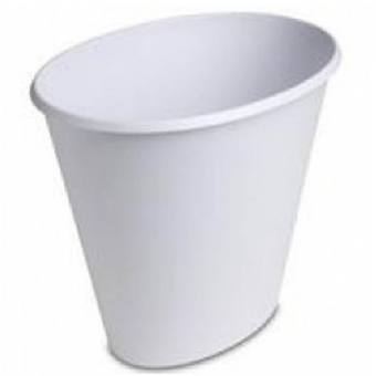 White Oval Trash Can 10 qt