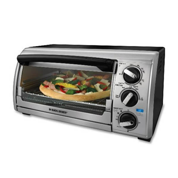 Black & Decker TRO420 4-Slice Toaster Oven, White 