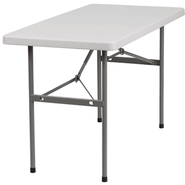 Fold-In-Half Plastic Table